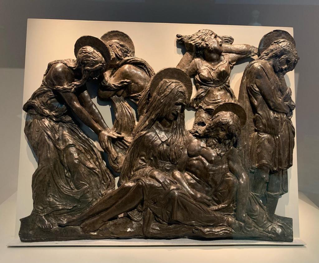 Donatello (c.1386–1466), Lamentation over the Dead Christ, c.1455–1460, Openwork bronze relief, 32.1 × 41.7 cm. Victoria and Albert Museum, London