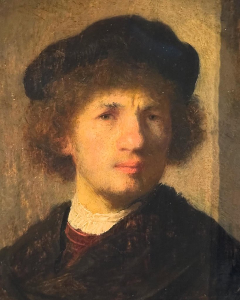 Rembrandt Harmensz. van Rijn (1606 -1669), Self-Portrait, 1630,  Oil on copper, 15,5 x 12 cm, Nationalmuseum, Stockholm 