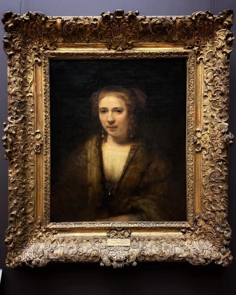 Attributed to Rembrandt Harmenszoon van Rijn( 1606-1669) or his Studio, Young woman in fantasy costume, first half 1650s, Oil on canvas, 74.0 x 61.0 cm, The Louvre, Paris