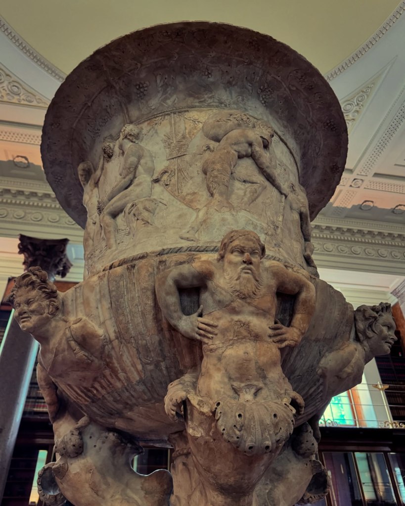 2nd-century Roman school in&nbsp; reconstructed form by Giovanni Battista Piranesi (1720-1778), ‘The Piranesi Vase,’ Marble&nbsp; sculpture, 71.12 x 271.78 cm, The British Museum