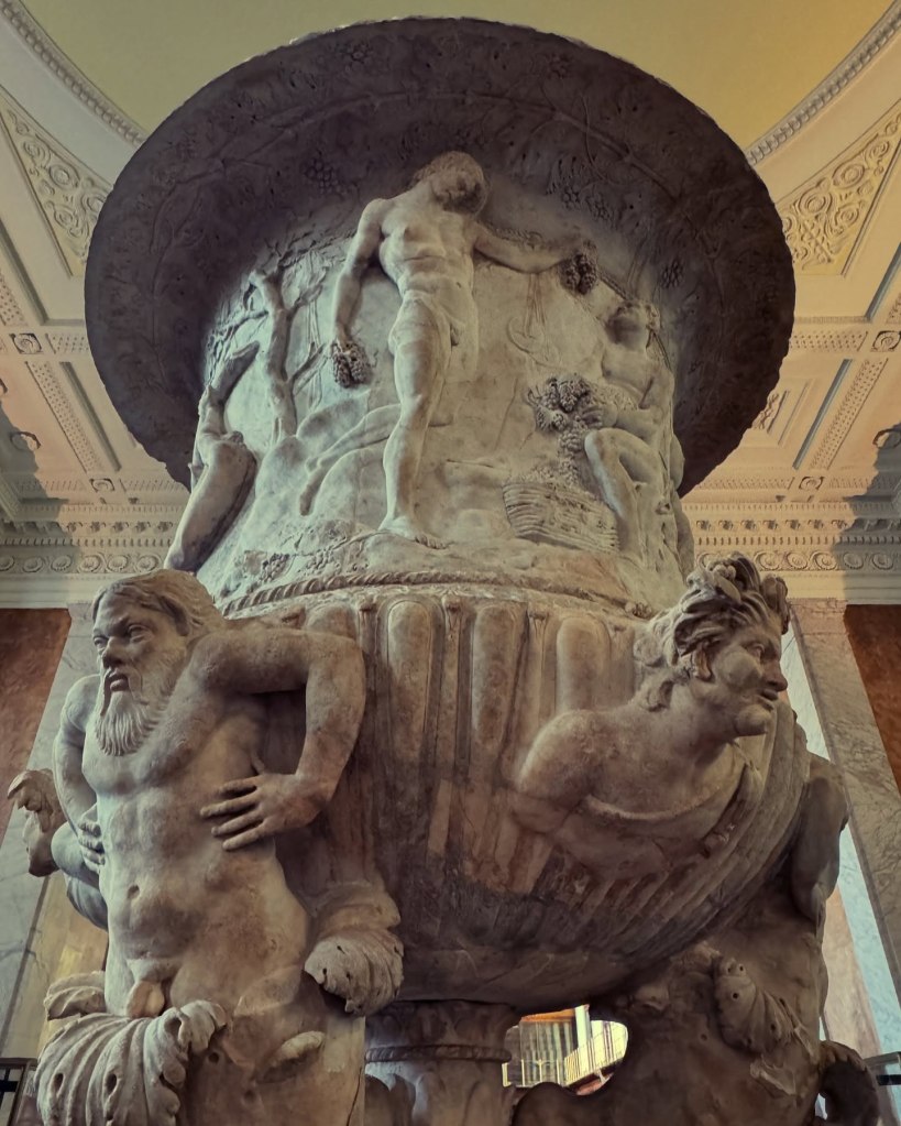 2nd-century Roman school in&nbsp; reconstructed form by Giovanni Battista Piranesi (1720-1778), ‘The Piranesi Vase,’ Marble&nbsp; sculpture, 71.12 x 271.78 cm, The British Museum