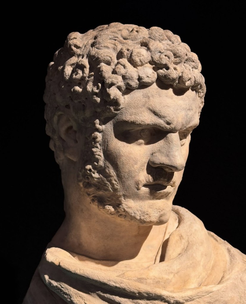 Roman, Severan Period, circa 212–217 A.D., Marble Portrait Bust of the Emperor Caracalla, 50 cm high, Christie’s, London, Antiquities from the Mougins Museum of Classical Art, 4 December 2024 Sale