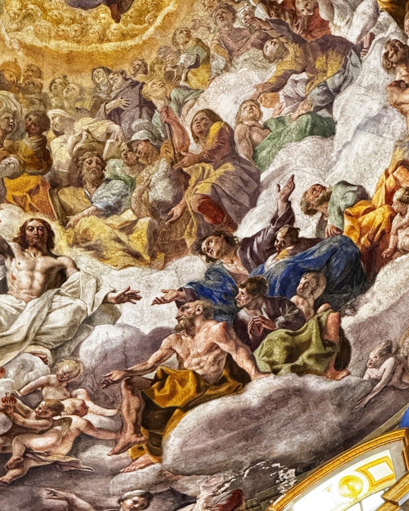 The ‘Paradise’ fresco in the Royal Chapel of the Treasure of San Gennaro in Naples Cathedral