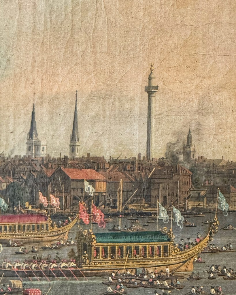Canaletto (1697-1768), The River Thames with St Paul’s Cathedral on Lord Mayor’s Day, c. 1748, Oil on canvas, 118  x 238 cm, the Lobkowicz Palace, Prague