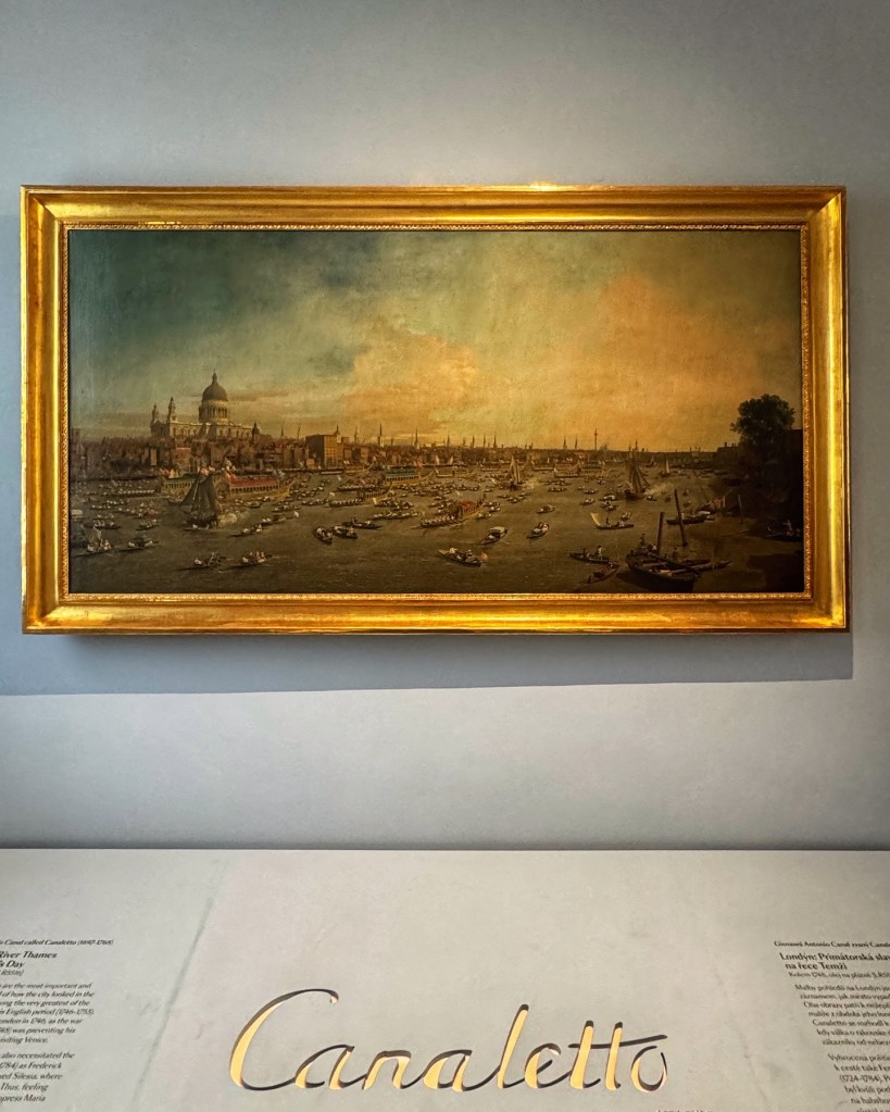 Canaletto (1697-1768), The River Thames with St Paul’s Cathedral on Lord Mayor’s Day, c. 1748, Oil on canvas, 118  x 238 cm, the Lobkowicz Palace, Prague