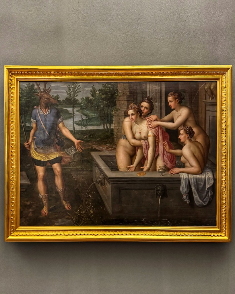 Bernaert de Rijckere (active c. 1535–1590), Diana Surprised by Actaeon, c. 1580s–1590s, Oil on panel, Prague Castle Picture Gallery