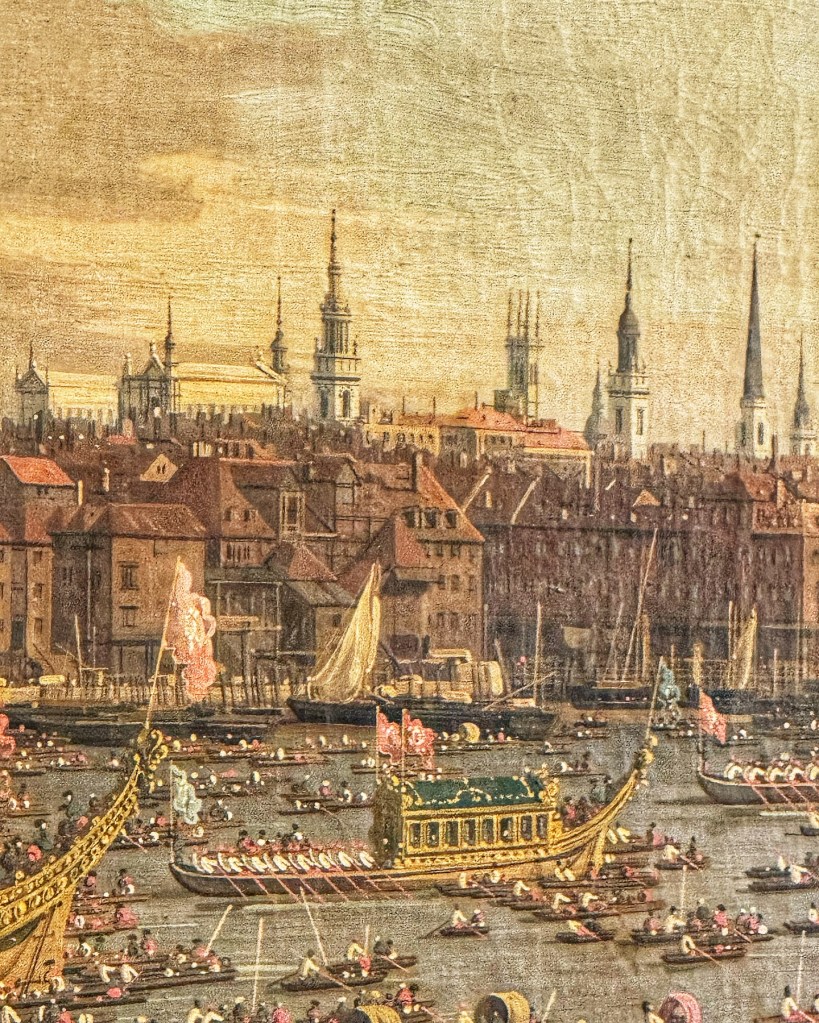 Canaletto (1697-1768), The River Thames with St Paul’s Cathedral on Lord Mayor’s Day, c. 1748, Oil on canvas, 118  x 238 cm, the Lobkowicz Palace, Prague