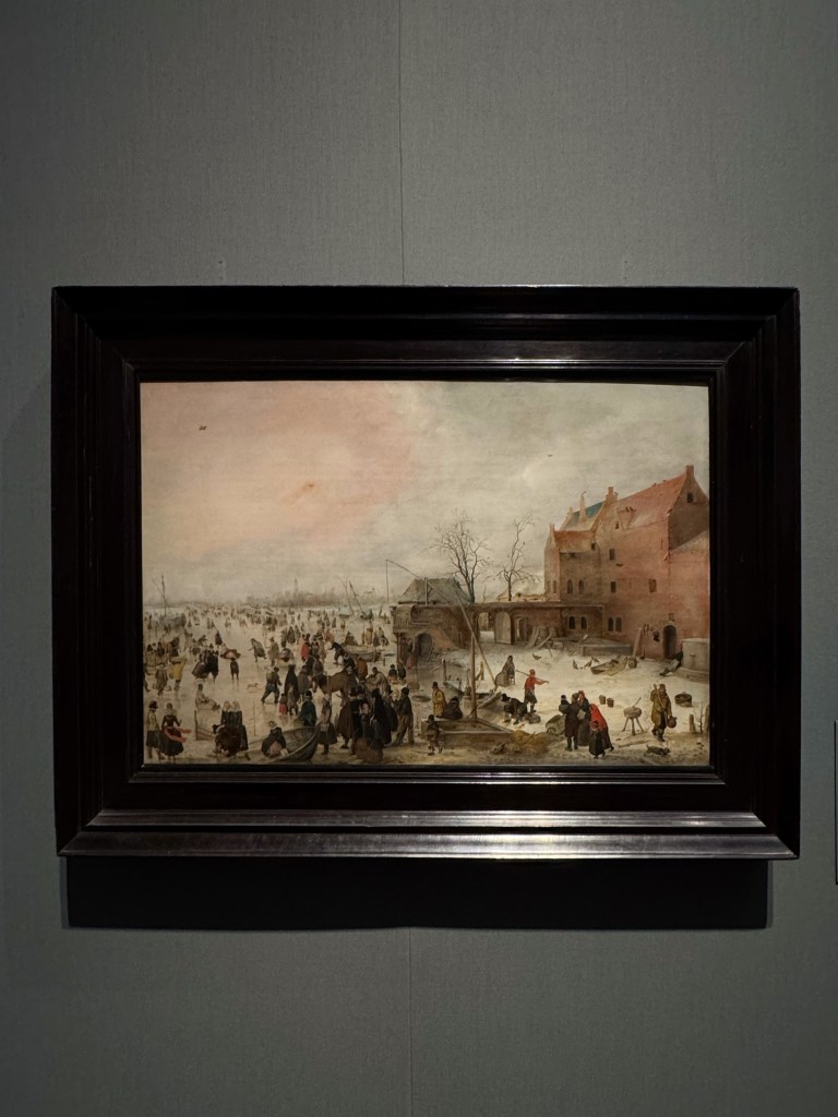 Hendrick Avercamp (1585–1634), A Scene on the Ice near a Town, c.1615, Oil on oak panel, 58 × 89.8 cm, The National Gallery, London