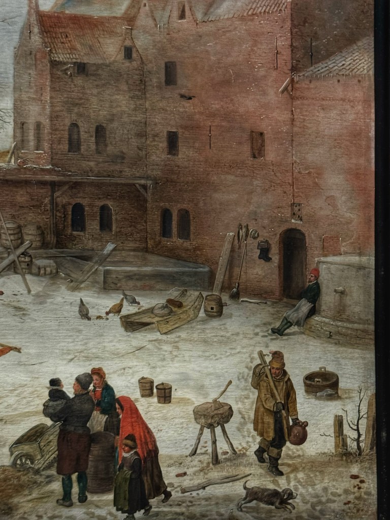 Hendrick Avercamp (1585–1634), A Scene on the Ice near a Town, c.1615, Oil on oak panel, 58 × 89.8 cm, The National Gallery, London