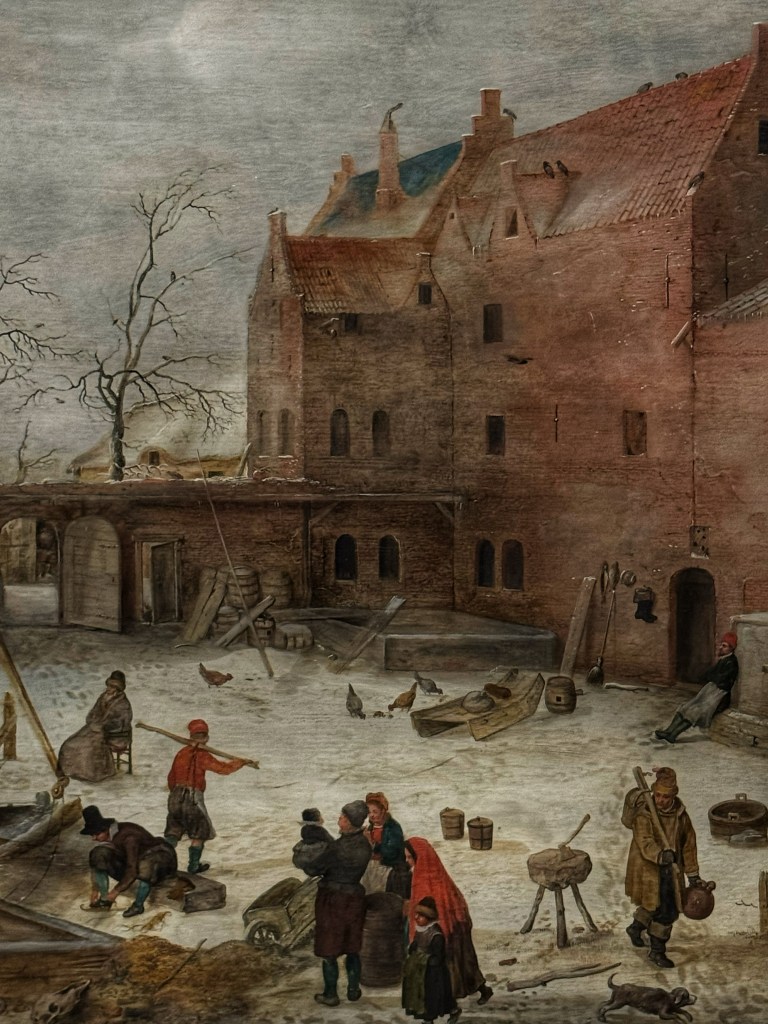 Hendrick Avercamp (1585–1634), A Scene on the Ice near a Town, c.1615, Oil on oak panel, 58 × 89.8 cm, The National Gallery, London