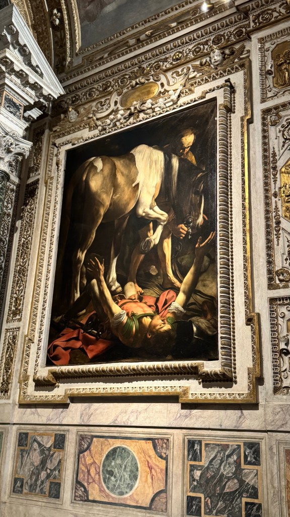 Michelangelo Merisi da Caravaggio (1571–1610), Conversion of Saint Paul, 1600–1601, Oil on canvas, 230 × 175 cm, Cerasi Chapel, Basilica of Santa Maria del Popolo, Rome