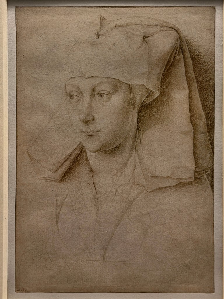 Rogier van der Weyden (c. 1399–1464), Portrait of a Young Woman, c. 1435–40, Silverpoint on paper,166 × 116 mm, the British Museum, London