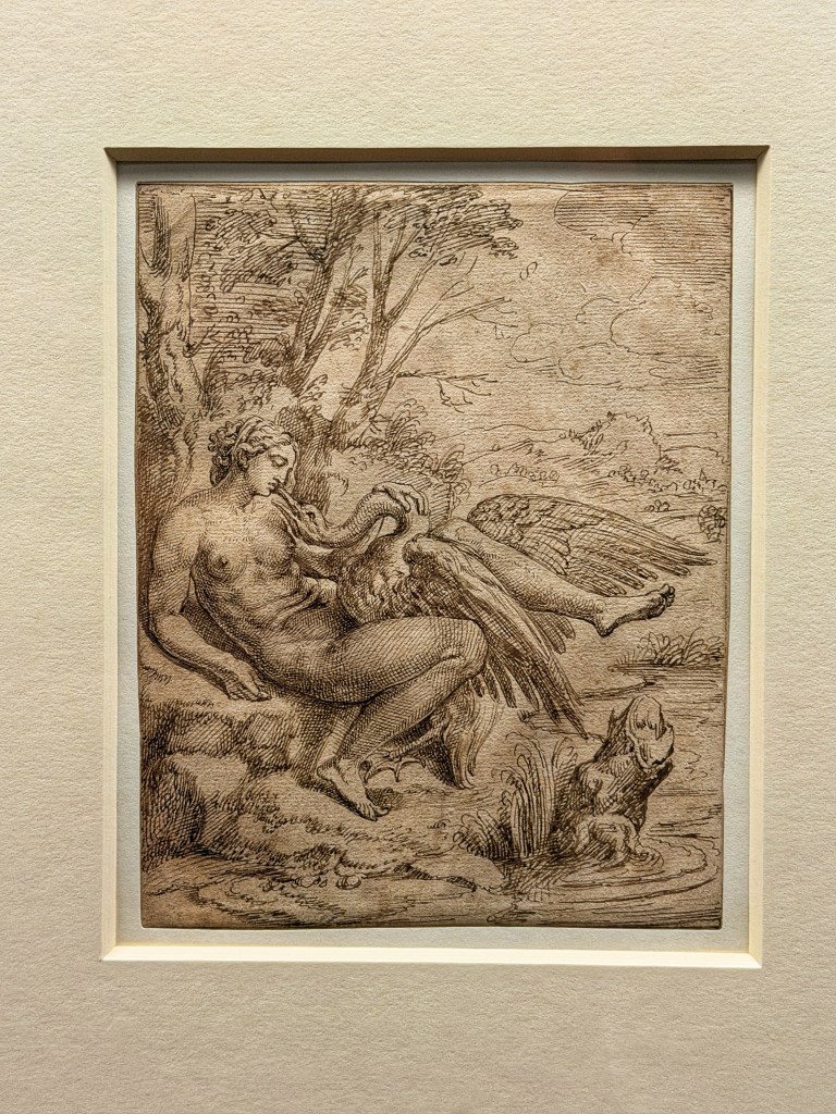 Michiel Coxie I (1499–1592?), The Abduction of Ganymede, early 1530s, Pen and brown ink on paper, 176 × 136 mm, the British Museum