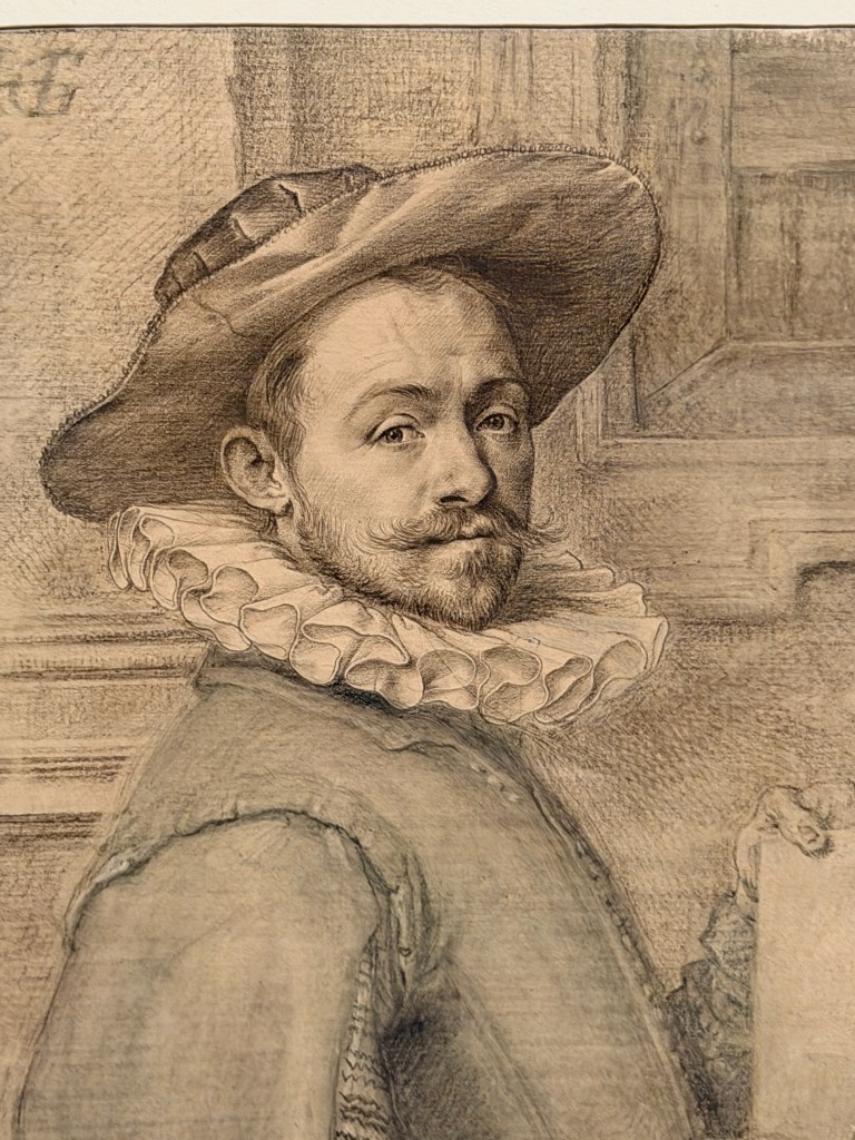 Hendrick Goltzius (1558–1617), Self-Portrait, c. 1588–1590, Black chalk on vellum, 146 × 104 mm, The British Museum